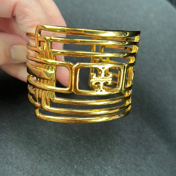 Tory Burch Jewelry Tory Burch Signature Wide Cuff Poshmark